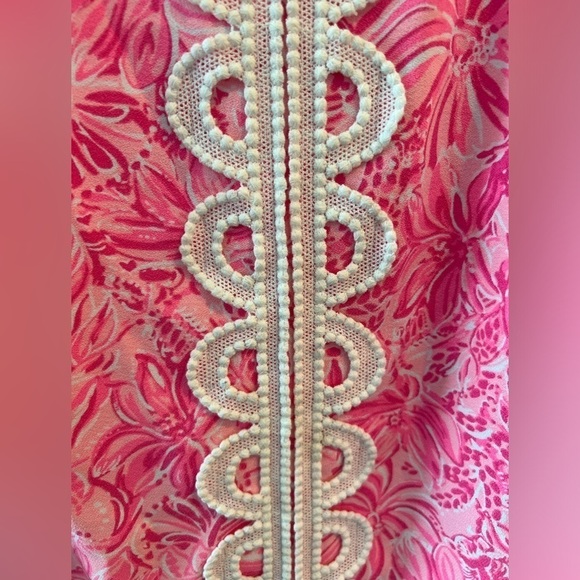 Lilly Pulitzer FOLA SLEEVELESS TOP PINK BLOSSOM FOXY LLAMA - Picture 8 of 15